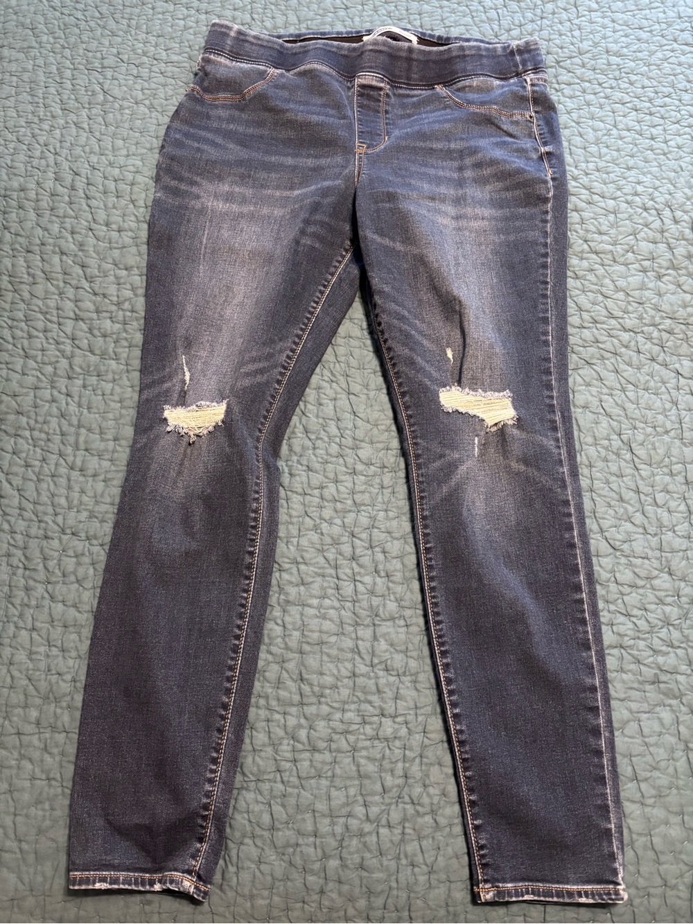 Old Navy Dark Blue Distressed Jeggings